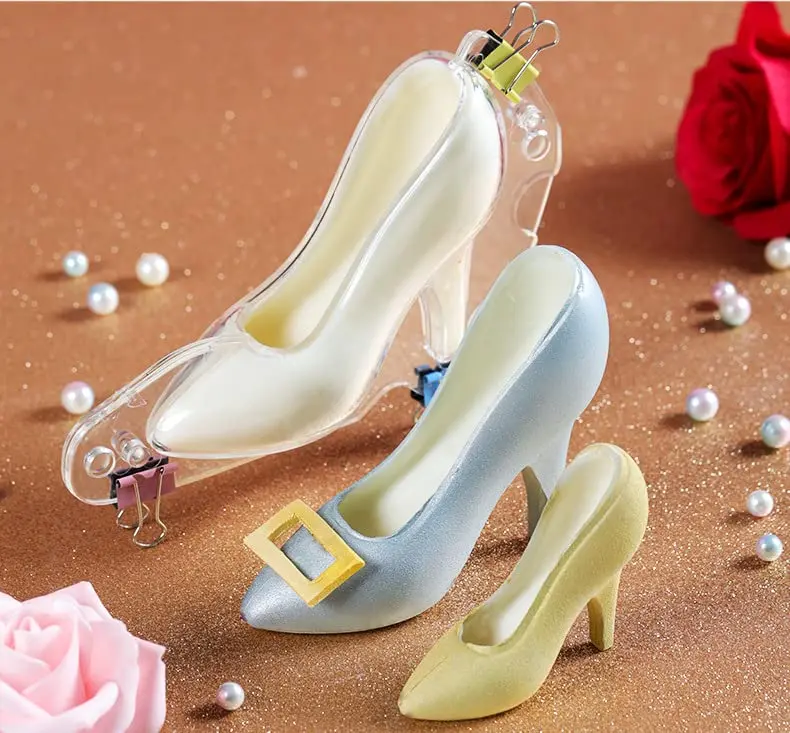 TUKE 3D Polycarbonate Chocolate Mold with Clips High Heel Shoe 4.52 x 3.2 inch | Food-Grade, Durable, Easy Demoulding - view 6