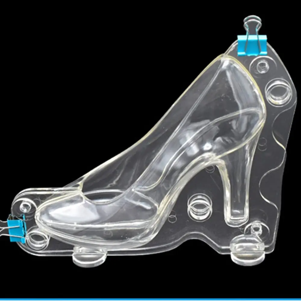 TUKE 3D Polycarbonate Chocolate Mold with Clips High Heel Shoe 4.52 x 3.2 inch | Food-Grade, Durable, Easy Demoulding - view 4