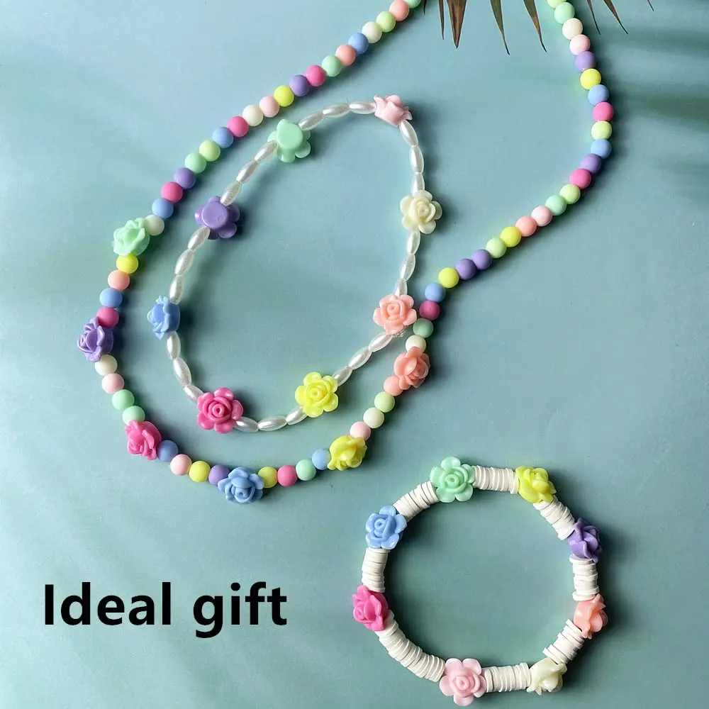 Jmassyang Acrylic Rose Beads 12mm | Colorful Flat Back Spacer for Jewelry DIY (600 pcs) - view 4