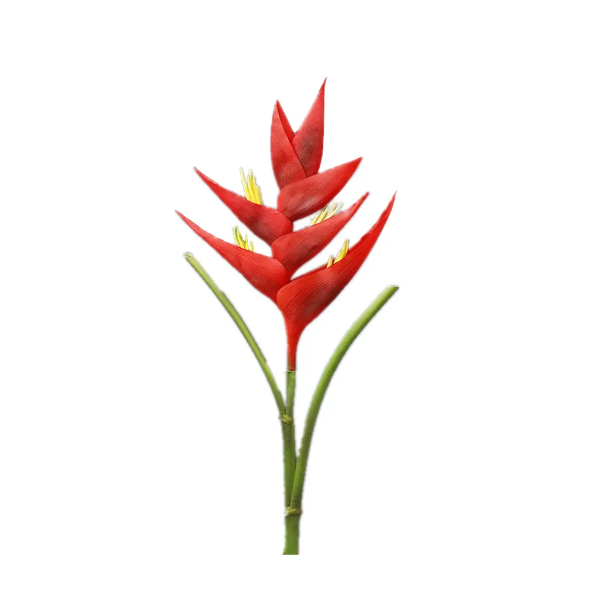 Rikyo Red Bird of Paradise Artificial Flower Stem 86cm (34in) | Realistic Silk-Blend Foliage for Home Decor - main product image