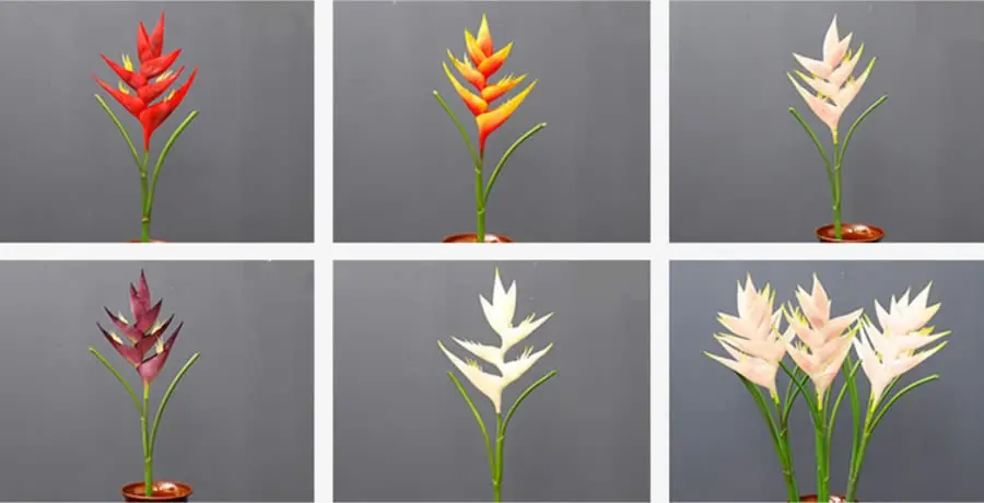 Rikyo Red Bird of Paradise Artificial Flower Stem 86cm (34in) | Realistic Silk-Blend Foliage for Home Decor - view 7