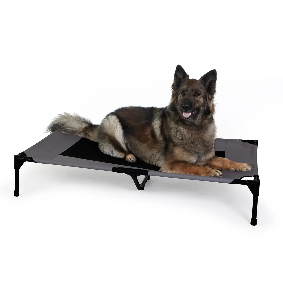 K&H Pet Products Outdoor Elevated Dog Bed Cooling Raised Cot Charcoal XL 50x32in | Breathable Mesh for All-Season Comfort - main product image