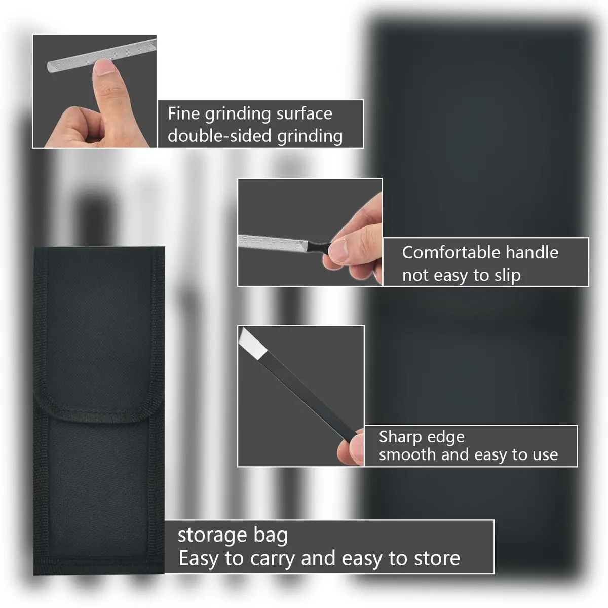 Woerma Pedicure Knife Set, 6 Pcs Stainless Steel Foot Care Tools with Storage Bag | Durable, Portable & Sharp Blade (7 inch) - view 4