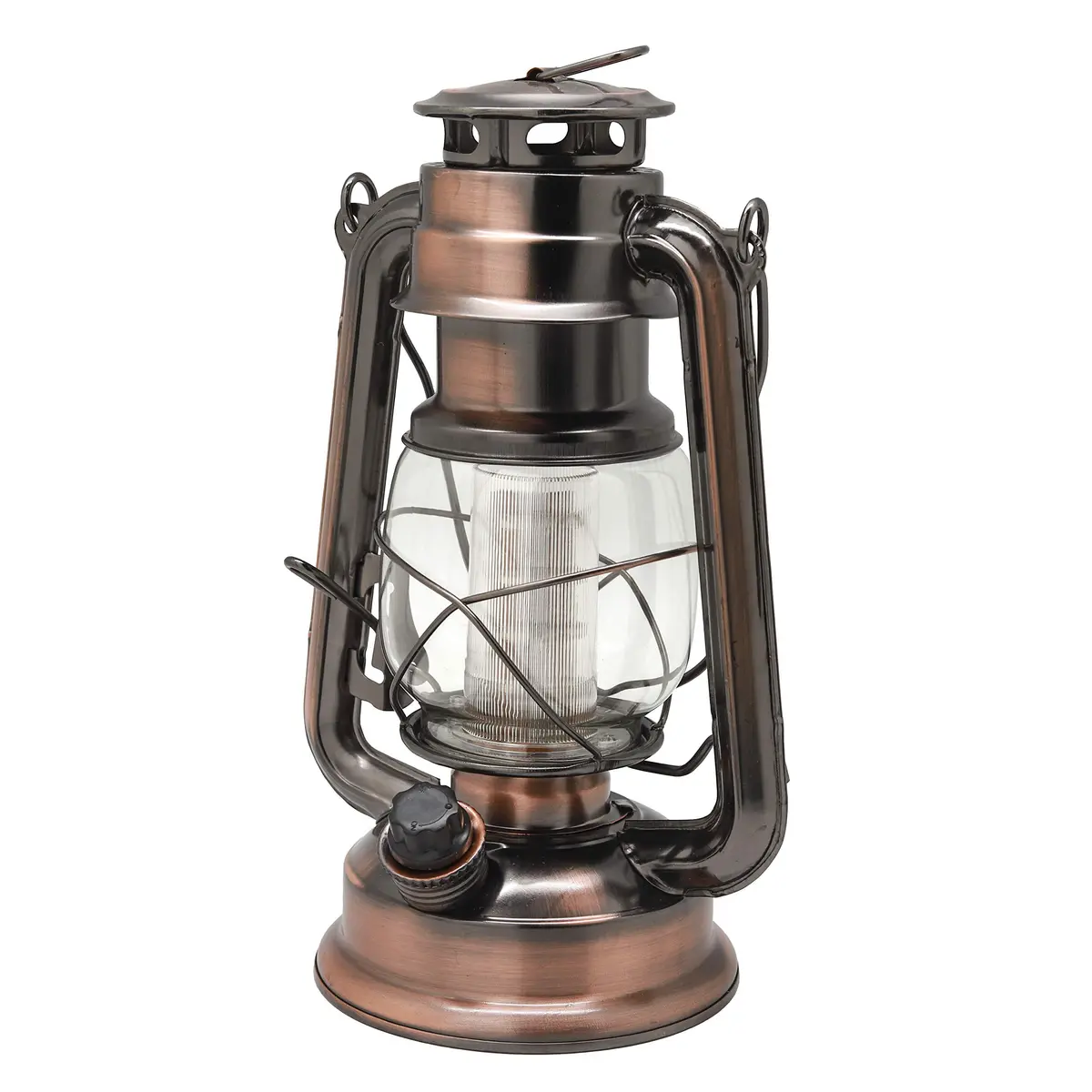 YAKii Vintage LED Lantern Metal Hanging Hurricane 2 Pack | 12 LED Dimmer Switch Cold White Battery Operated Indoor Camping Lighting Outdoor - view 2