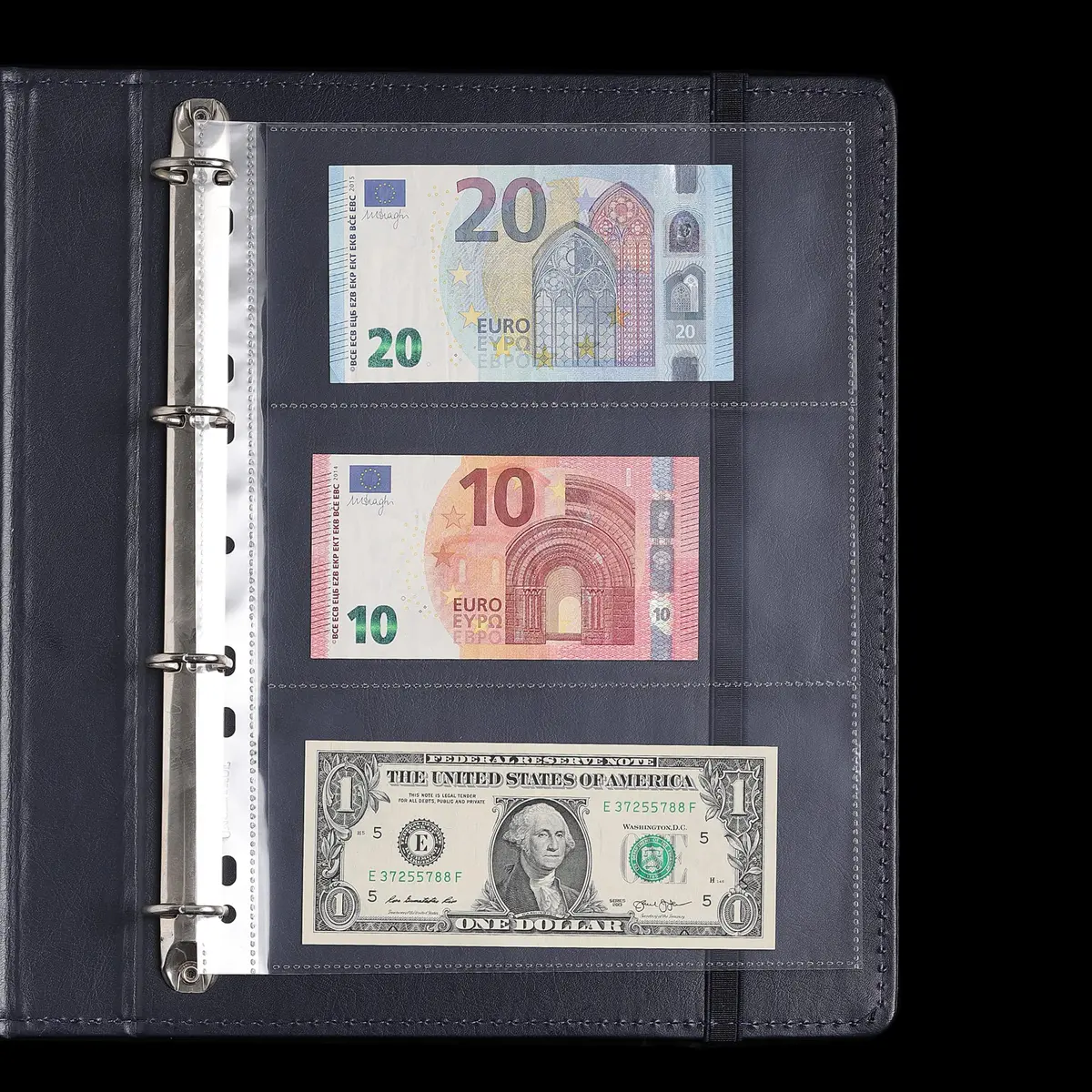 Uncle Paul Currency Pages for Paper Money Collection, 100 Sheets, 3 Pockets | Safe, PP Material, Suitable for Banknotes & Collectibles - view 5