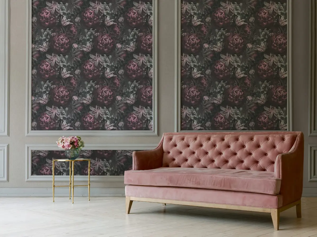 A.S. Création PintWalls Floral Wallpaper 10.05 x 0.53 m | Pink Grey Black Roses in Germany - view 5