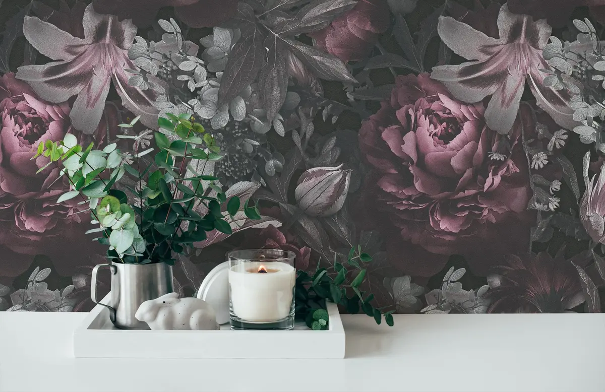 A.S. Création PintWalls Floral Wallpaper 10.05 x 0.53 m | Pink Grey Black Roses in Germany - view 6