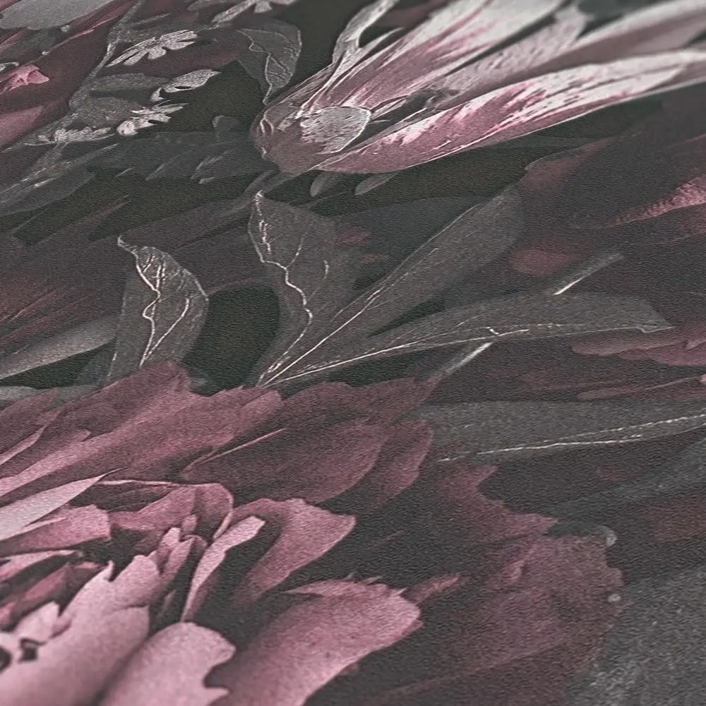 A.S. Création PintWalls Floral Wallpaper 10.05 x 0.53 m | Pink Grey Black Roses in Germany - view 2
