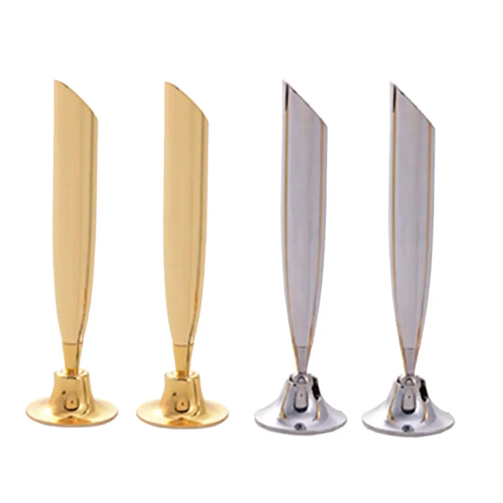 luzen 4pcs Desktop Pen Holder Metal Swivel Stand with Single Pen Display Gold Silver Home Office - main product image