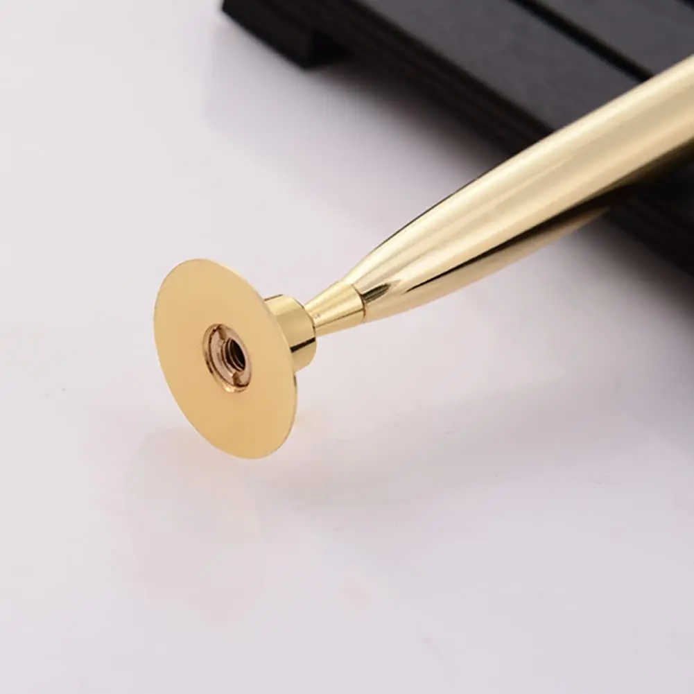 luzen 4pcs Desktop Pen Holder Metal Swivel Stand with Single Pen Display Gold Silver Home Office - view 4