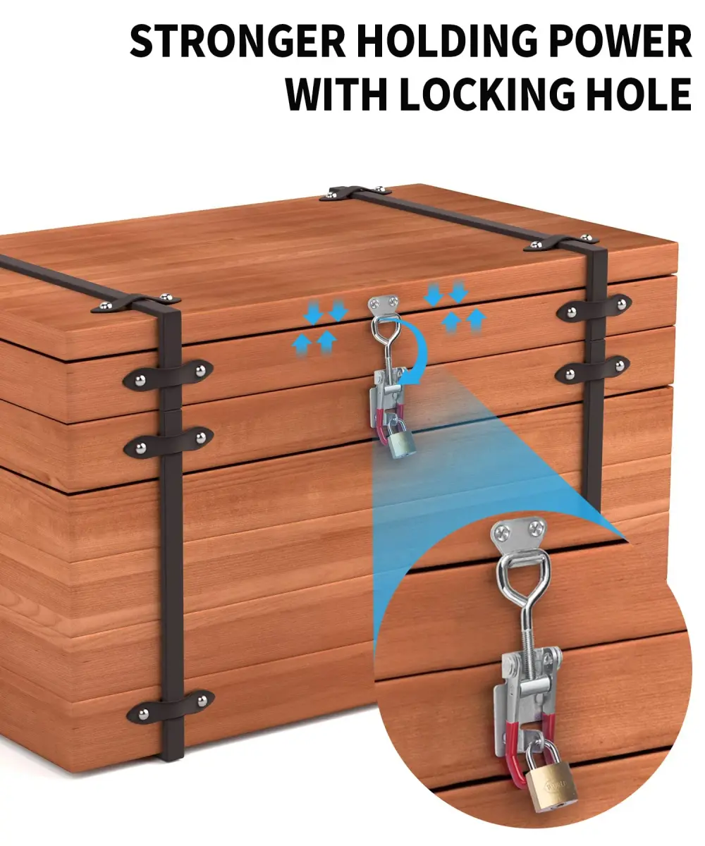 Vicuna R Heavy Duty Toggle Latch Clamp 4002 Red 2-Pack | 550 Lbs Holding Capacity - view 6