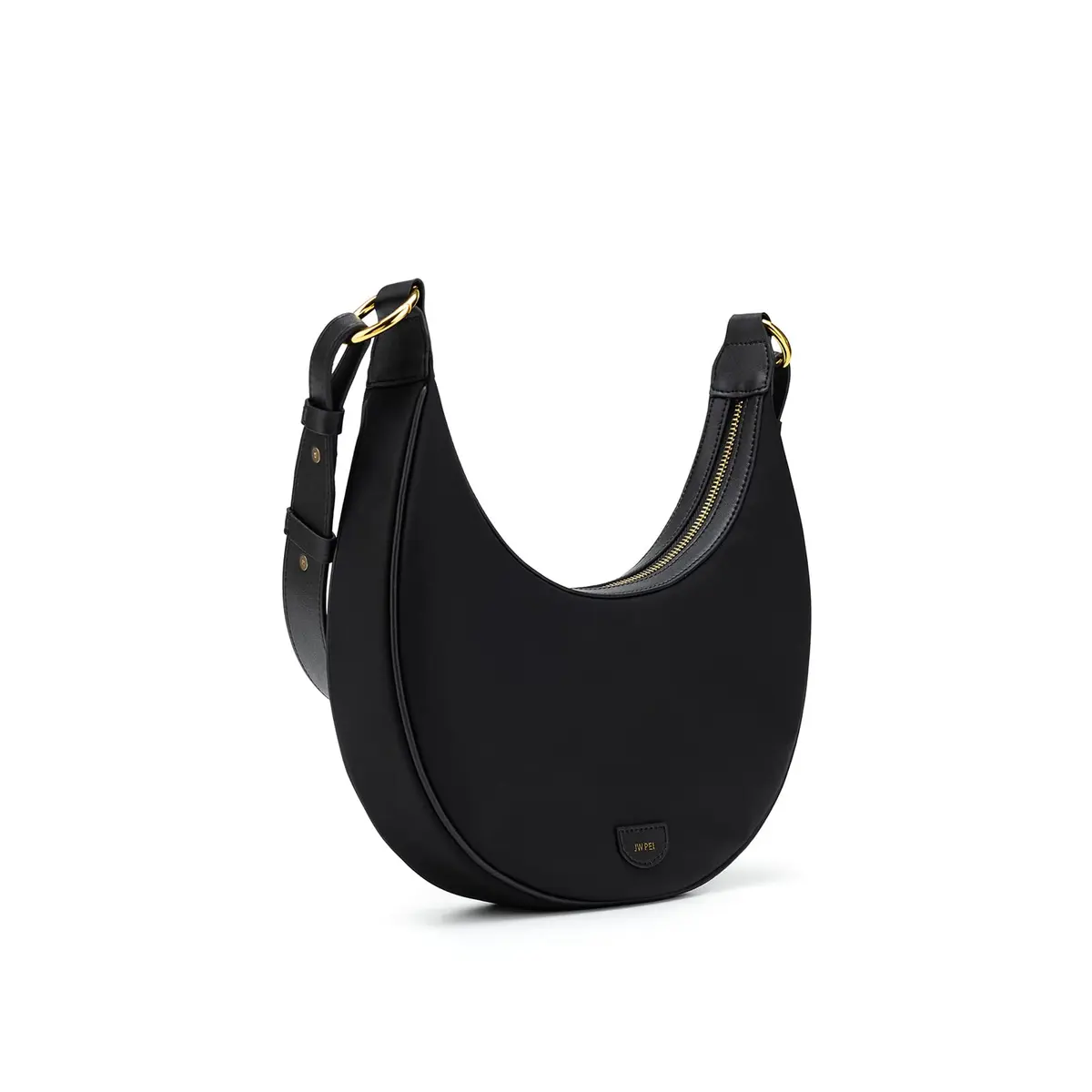 JW PEI Women's Carly Saddle Bag - Black - Medium | Classic Faux Leather Shoulder Bag - view 5