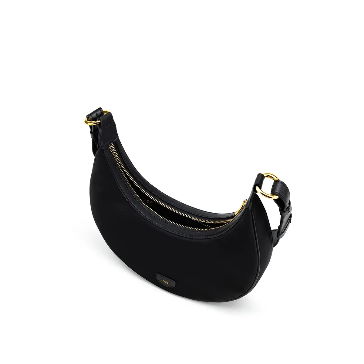 JW PEI Women's Carly Saddle Bag - Black - Medium | Classic Faux Leather Shoulder Bag - view 6
