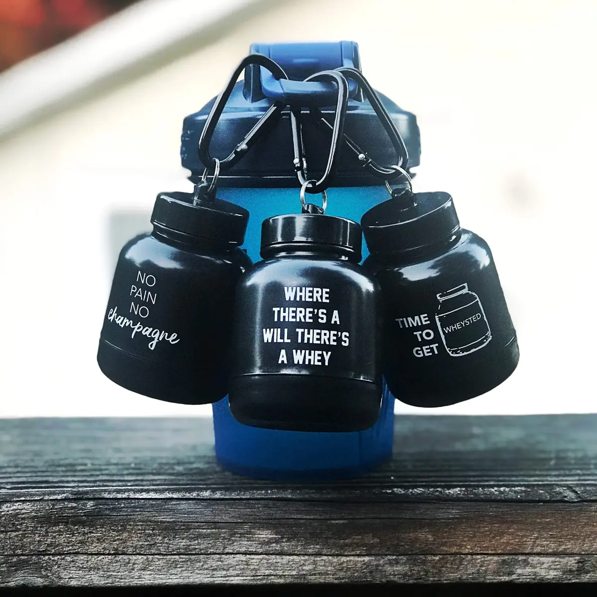 ONMYWHEY Protein Powder & Supplement Funnel Keychain 75ml (2.5 Fl Oz) | Portable To-Go Container for Gym & Travel - view 3