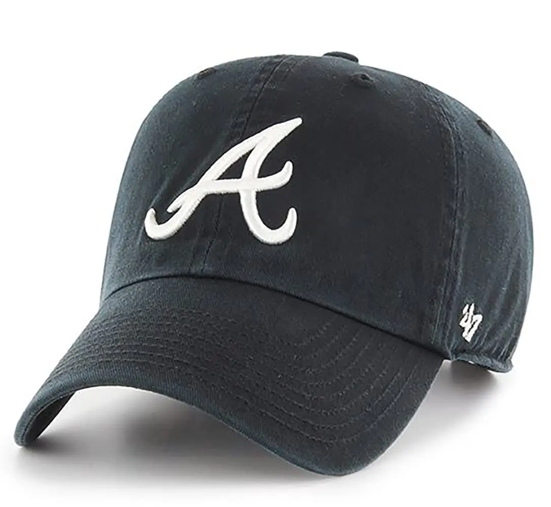 47 MLB Black White Clean Up Adjustable Hat Cap | One Size Fitted Baseball Cap for Adults - main product image