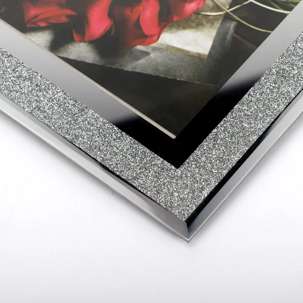 Calenzana 4 Pack 8x10 Picture Frames | Sparkle Glass Photo Frame Set for Tabletop & Wall Display - view 4