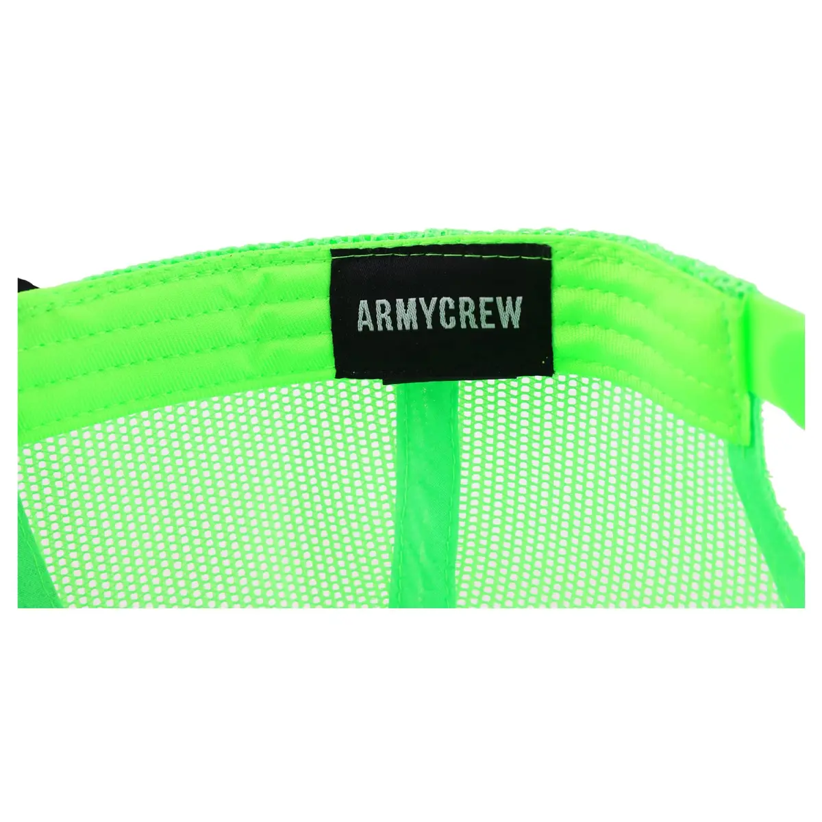 Armycrew Oversize XXL Low Profile Two Tone Mesh Back Trucker Baseball Cap - Black Neon Green | Big Head Fit - view 4