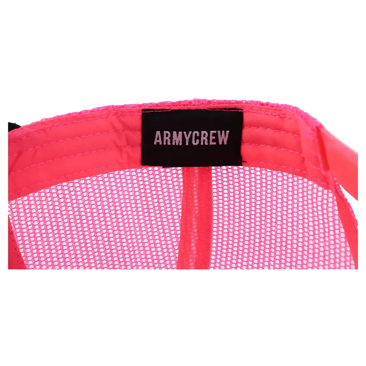 Armycrew Oversize XXL Low Profile Two Tone Mesh Back Trucker Baseball Cap Black Neon Pink | Fits Big Head Sizes Up to XXL - view 4