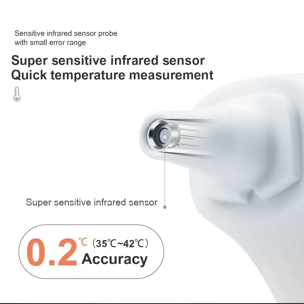 Berrcom 2-in-1 Infrared Forehead Ear Thermometer All Ages | Fast Accurate Reading, Fever Warning, Non-Contact - view 7