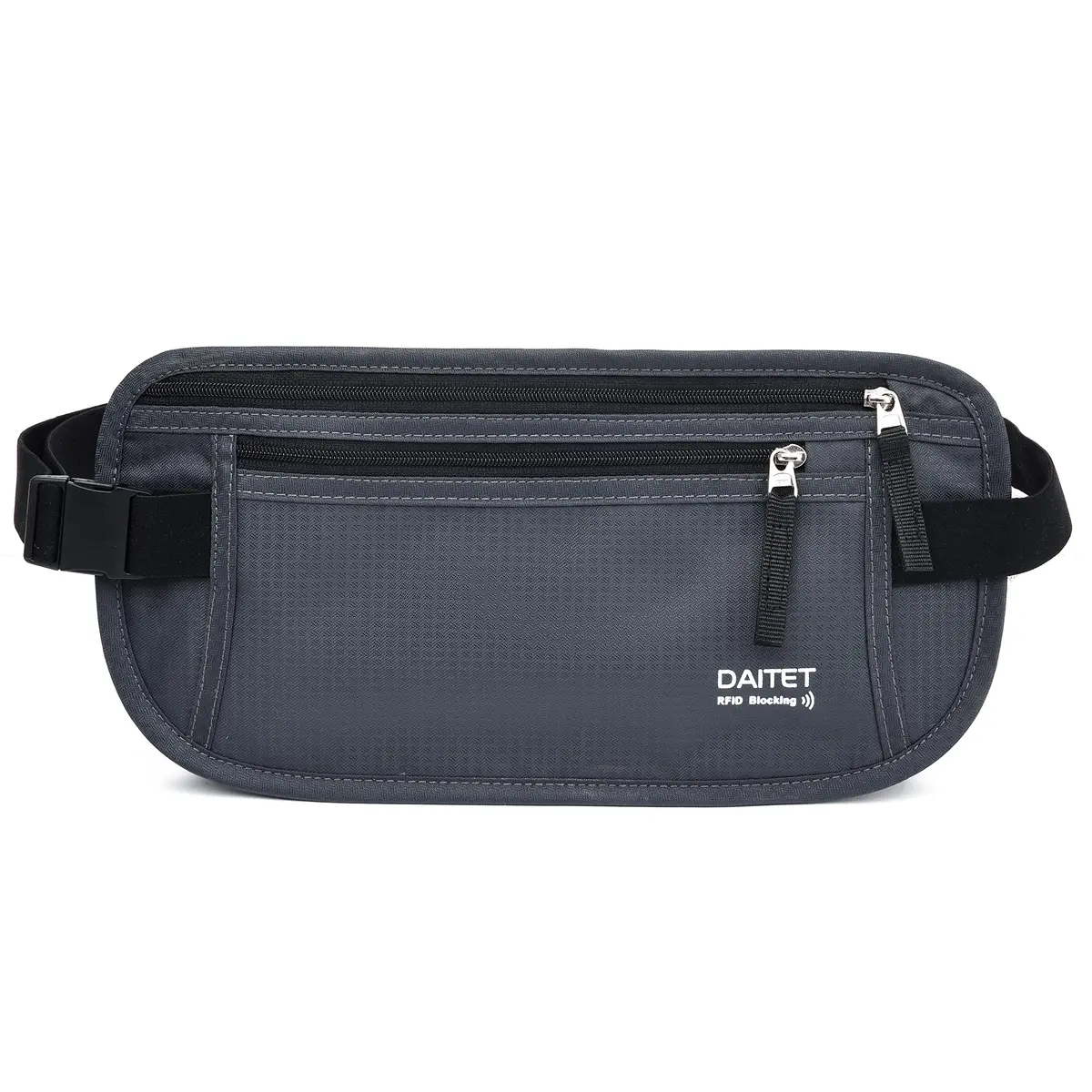 DAITET RFID Blocking Money Belt Slim Fanny Pack with Adjustable Strap | 29cm (11.2") x 14cm (5.5") - main product image