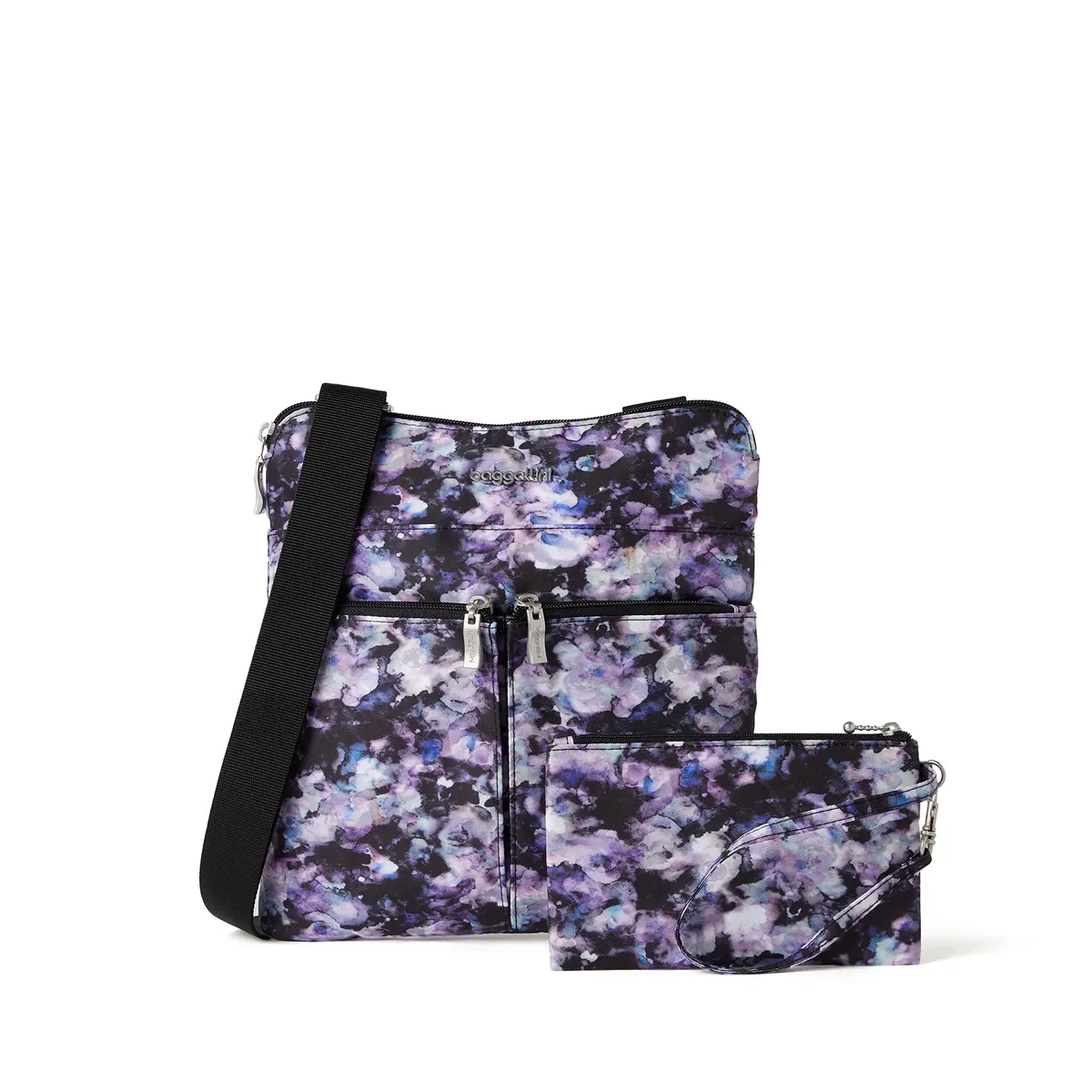 Baggallini Women's Horizon Crossbody 10x10.5" Water-Resistant Nylon Bag with RFID Wristlet - main product image