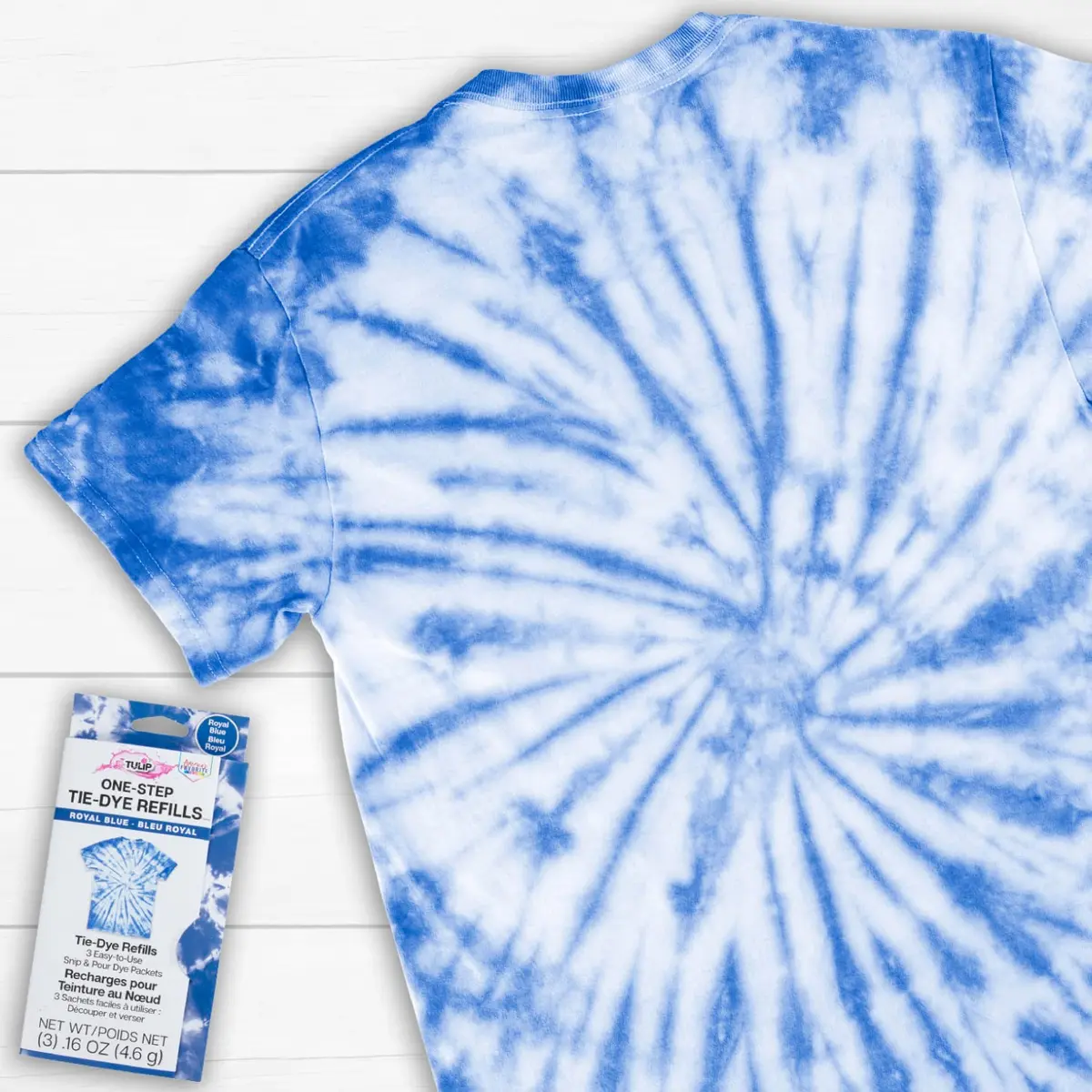 Tulip One-Step Tie-Dye Kit Refill Packs Royal Blue | 3 Pack Dye for Cotton, Silk, Rayon, Wool, Linen - view 5