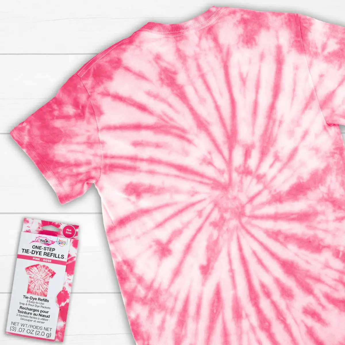Tulip One-Step Tie-Dye Kit , 3 Fabric Dye Refill Packs, Pink | Eco-Friendly, Bold Colors, 4 oz. Pack - view 4