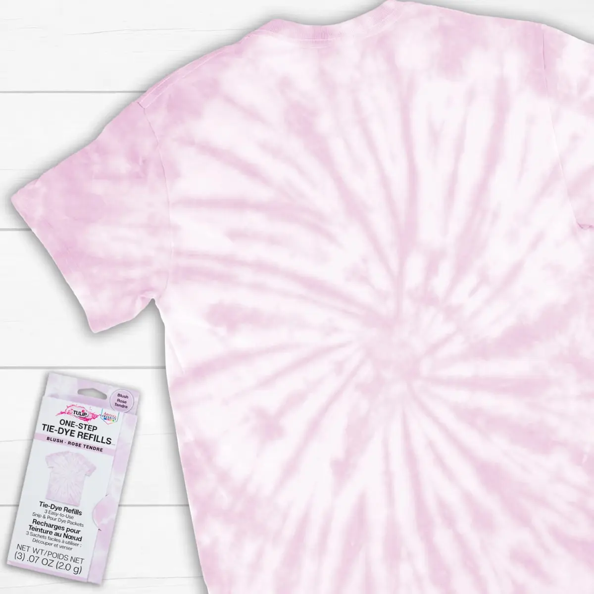 TULIP One-Step Tie-Dye Kit , 3 Fabric Dye Refill Packs, Blush | Eco-Friendly, 4 oz. dye, vibrant colors, safe for natural fibers - view 5