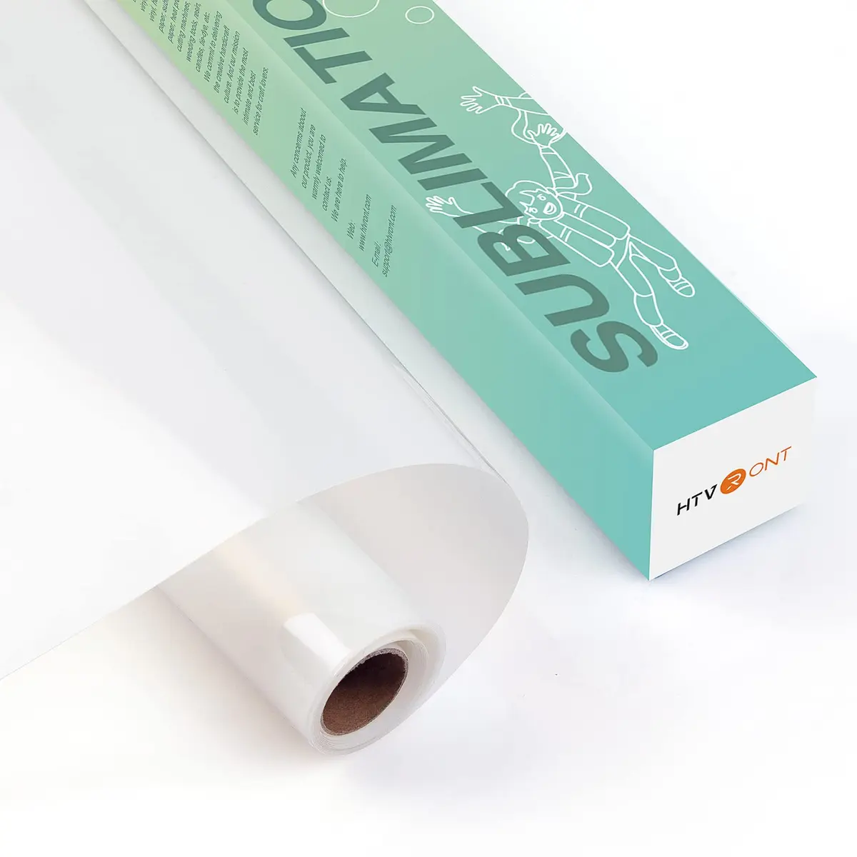 HTVRONT Clear Sublimation HTV Matte - 12" x 5FT Wash Durable for Cotton - main product image