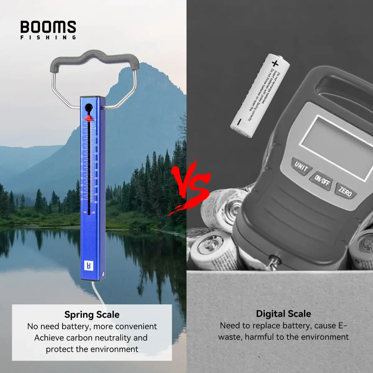 Booms Fishing TS2 Aluminum Tube Fish Scale 11.3 kg (25 lbs) | Easy Read Spring Scale for Luggage & Fish - view 5