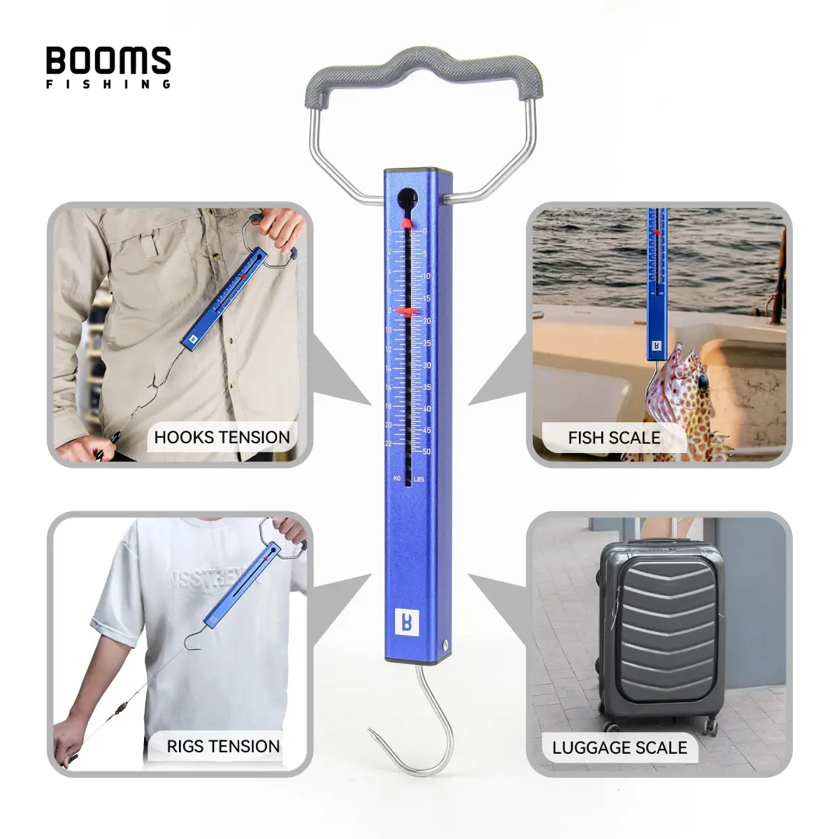 Booms Fishing TS2 Aluminum Tube Fish Scale 11.3 kg (25 lbs) | Easy Read Spring Scale for Luggage & Fish - view 6