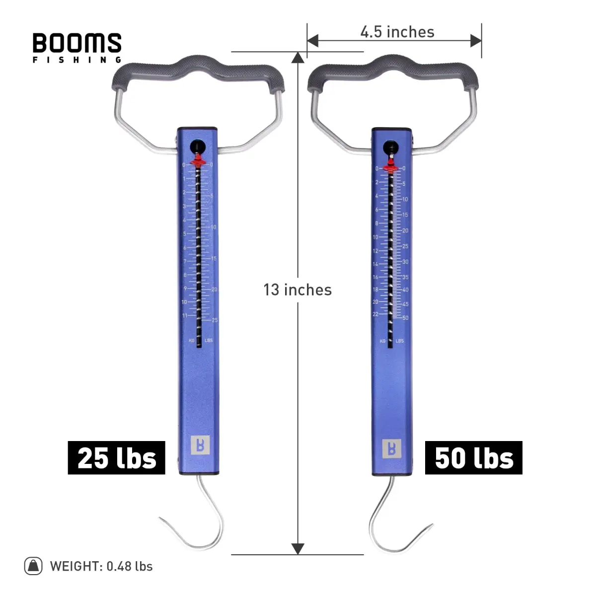 Booms Fishing TS2 Aluminum Tube Fish Scale 11.3 kg (25 lbs) | Easy Read Spring Scale for Luggage & Fish - view 7