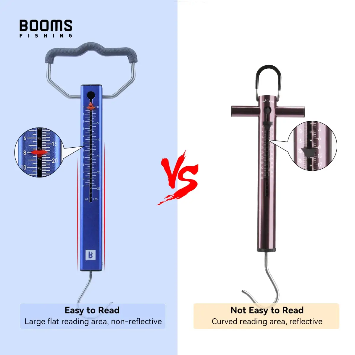 Booms Fishing TS2 Aluminum Tube Fish Scale 11.3 kg (25 lbs) | Easy Read Spring Scale for Luggage & Fish - view 2