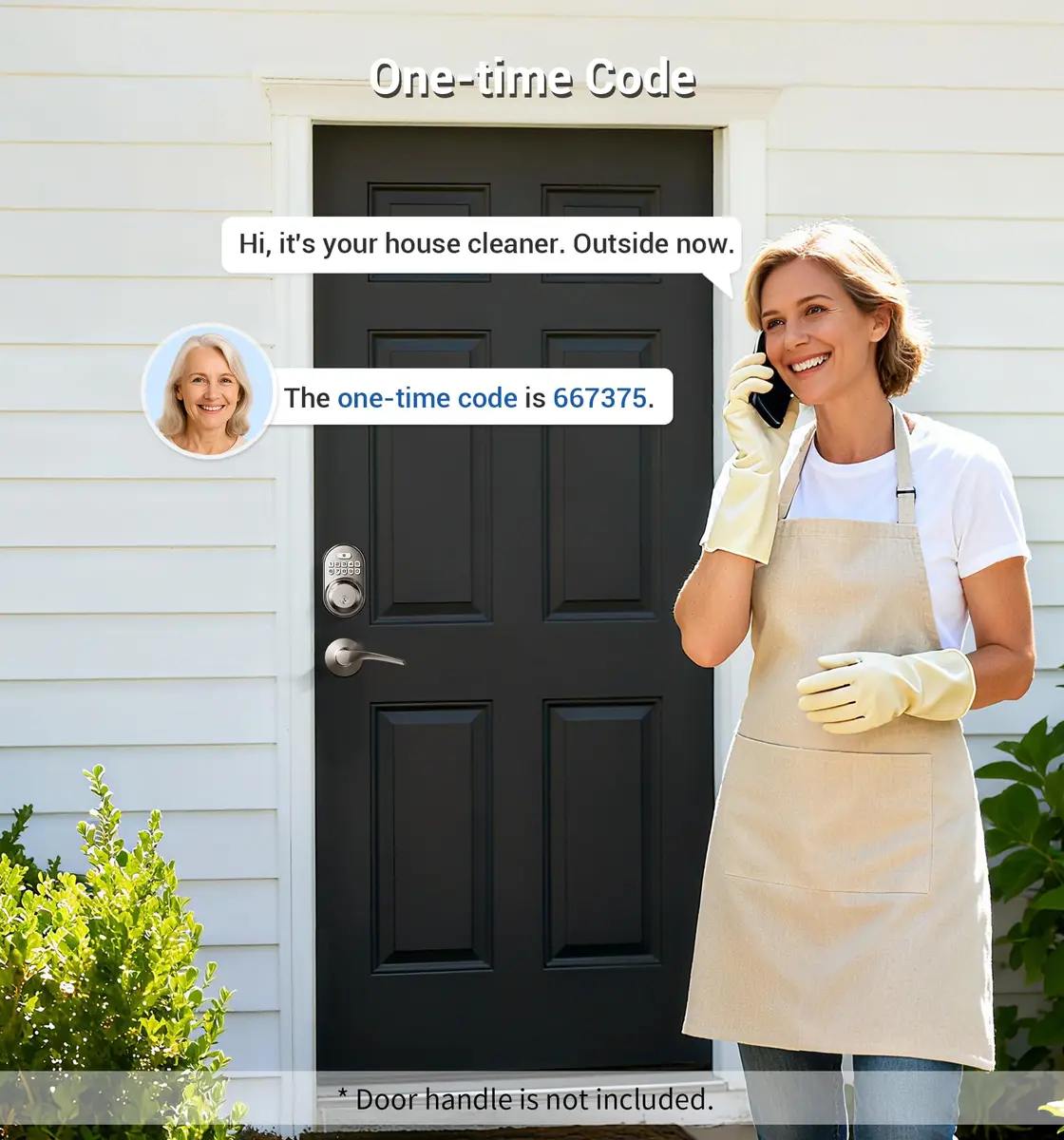 Veise Deadbolt Keypad Lock Satin Nickel | Keyless Entry, Auto Lock & Weatherproof (70-120 chars) - view 8
