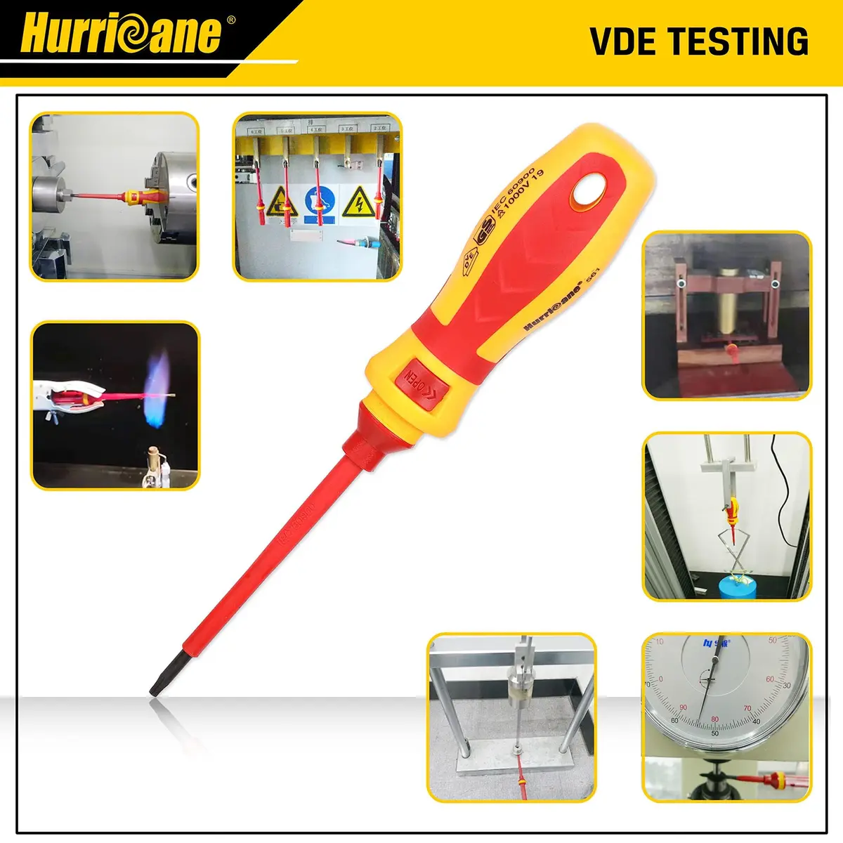HURRICANE 1000V Insulated Screwdriver Set, 15-Piece Professional Electrician Tool Kit with Magnetic Tips - view 3