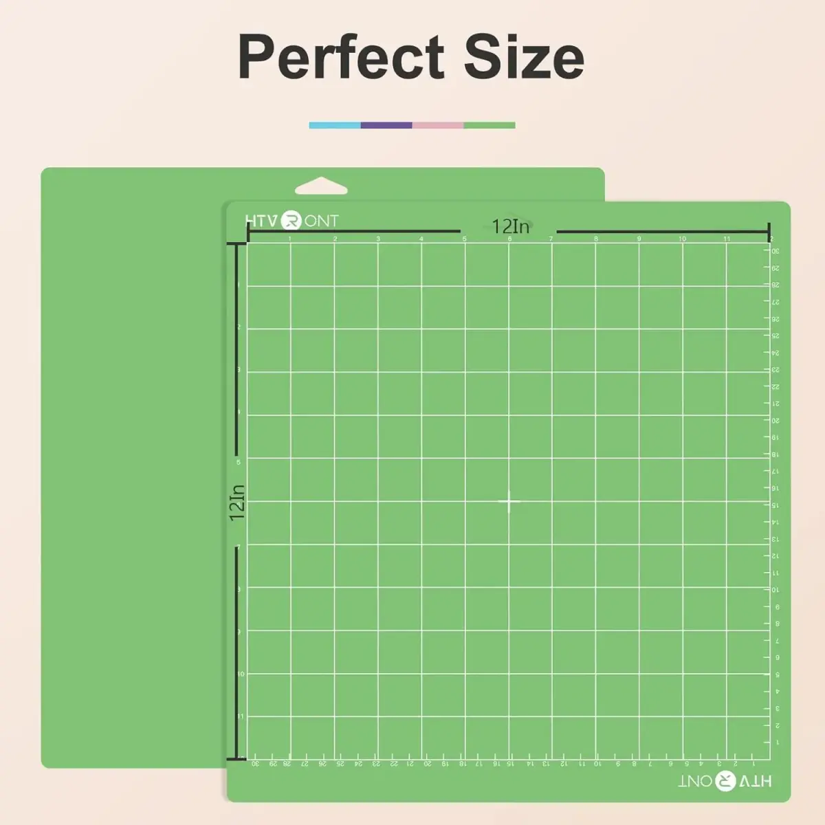 HTVRONT Cutting Mats 12"x12" (30.5x30.5cm) - 5 Pcs Variety Pack with Scraper | Compatible with Cricut Maker/Explore Machines - view 3