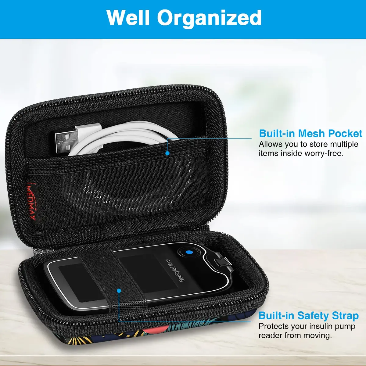 MEDMAX Hard Shell Protective Case for Freestyle Libre 3 2 / Libre Reader | Shockproof & Anti-Scratch - view 3