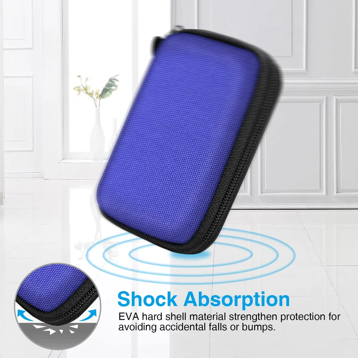 MEDMAX Hard Shell Protective Case for Freestyle Libre 3 2 | Shockproof & Lightweight (Blue) - view 4