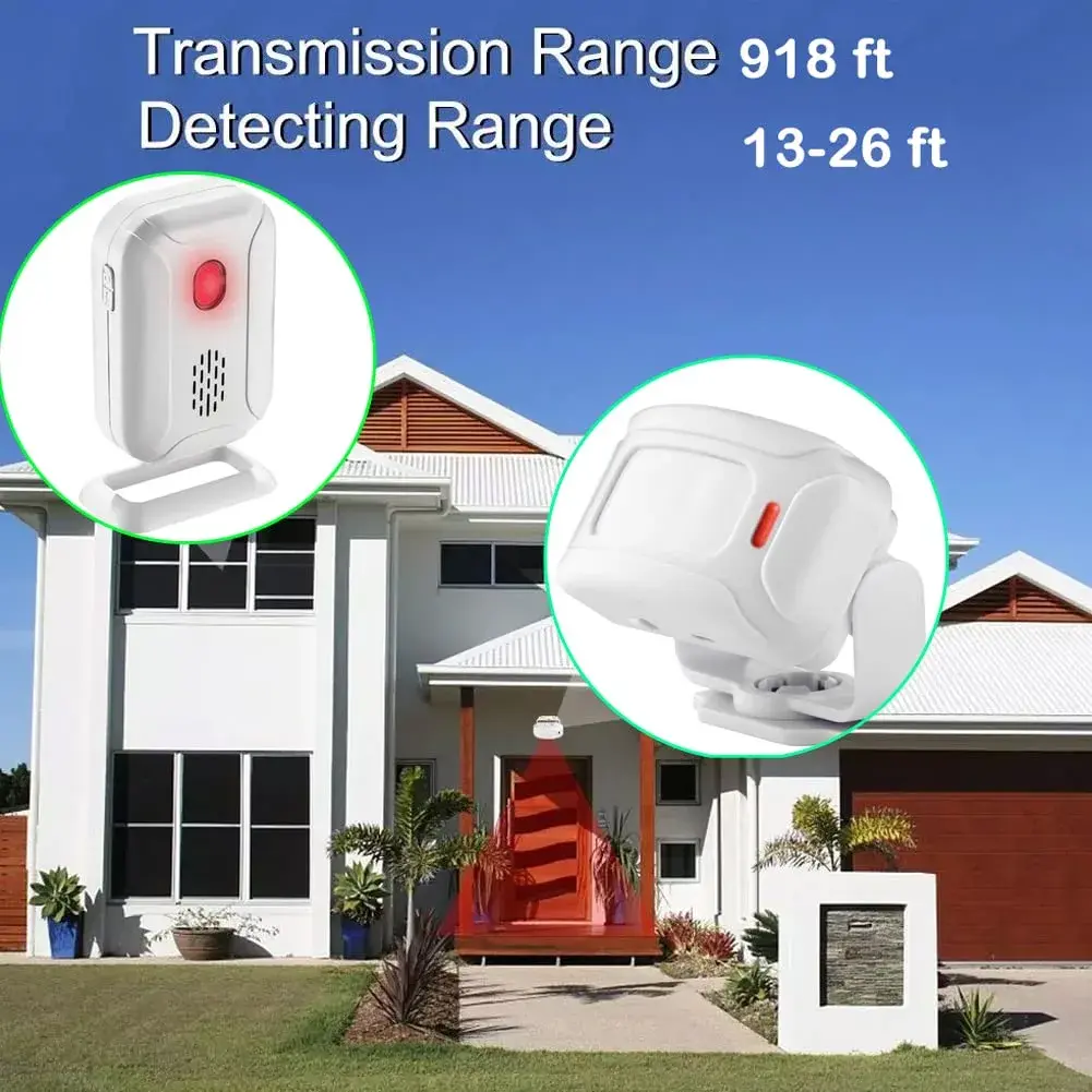 HENDUN Add-On Motion Sensor Alarm, Extra Transmitter for Receiver | Wireless PIR Detector for Home Security & Business Entry Alerts - view 9