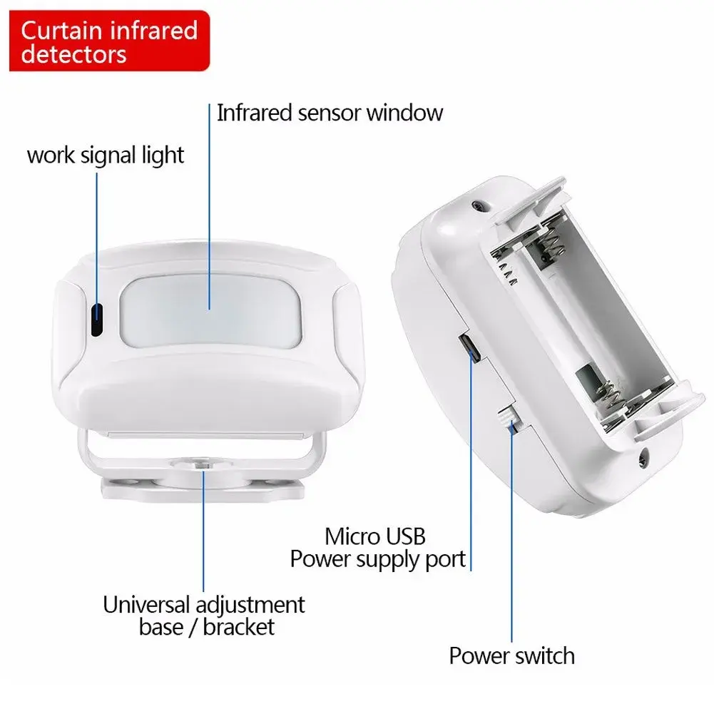 HENDUN Motion Sensor Door Bell Chime 1 Receiver & 2 Transmitters | Welcome Guests, Deter Thieves, Monitor Patients - view 9