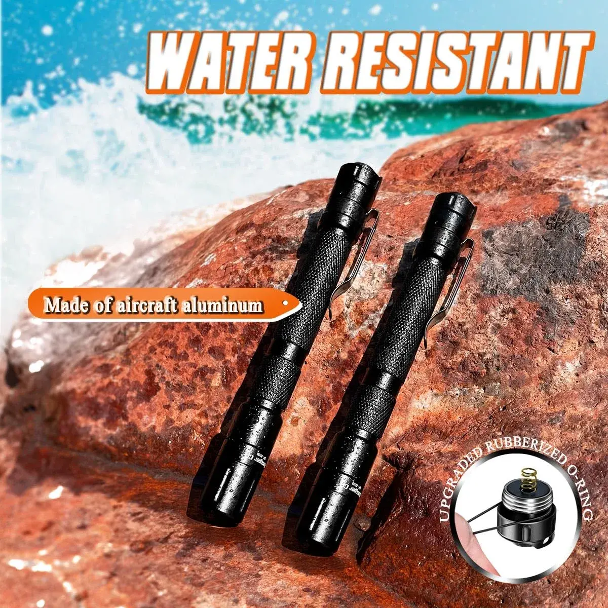 Ansyper CC Pen Light Flashlight 5.2 inch (13.2 cm) | 250 Lumens Tactical LED Torch - view 5