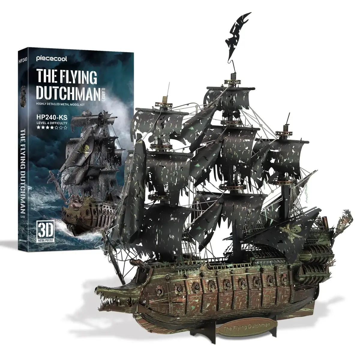 Piececool Metal 3D Puzzles Flying Dutchman Pirate Ship Model Kit 369 Pieces | Challenging Metal Craft for Adults & Teens - view 8