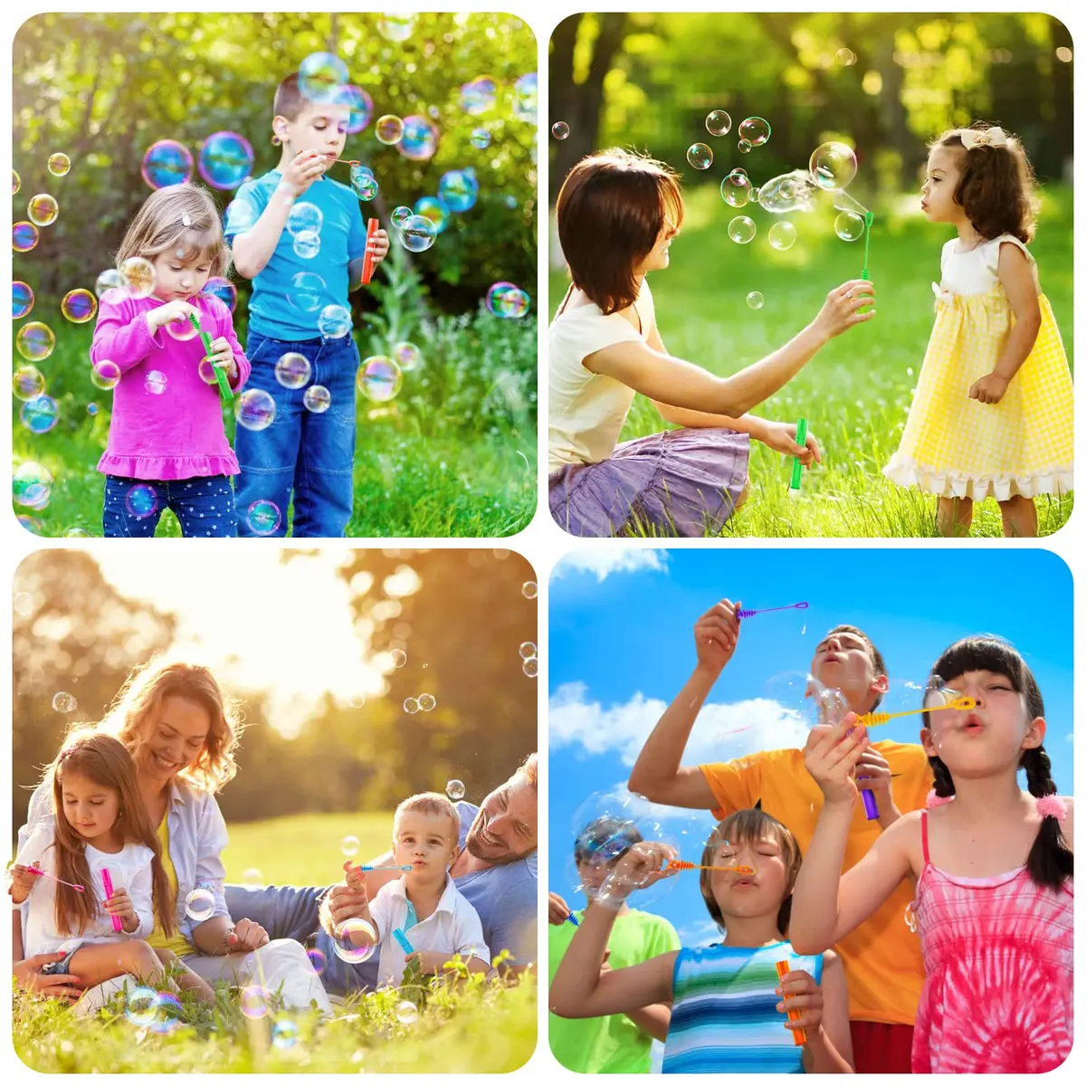 SpringFlower Mini Bubble Wands 200 pcs | Colorful Party Favors for Kids & Events - view 6