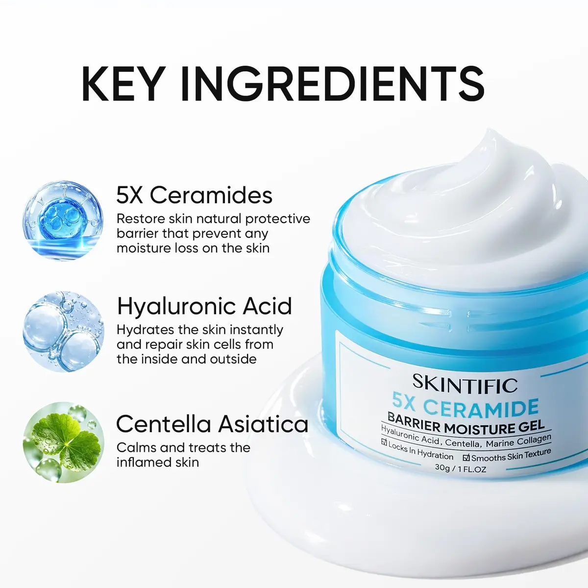 SKINTIFIC 5X Ceramide Barrier Repair Moisturizer for Sensitive Skin | Hydrates & Strengthens Skin Barrier - view 5