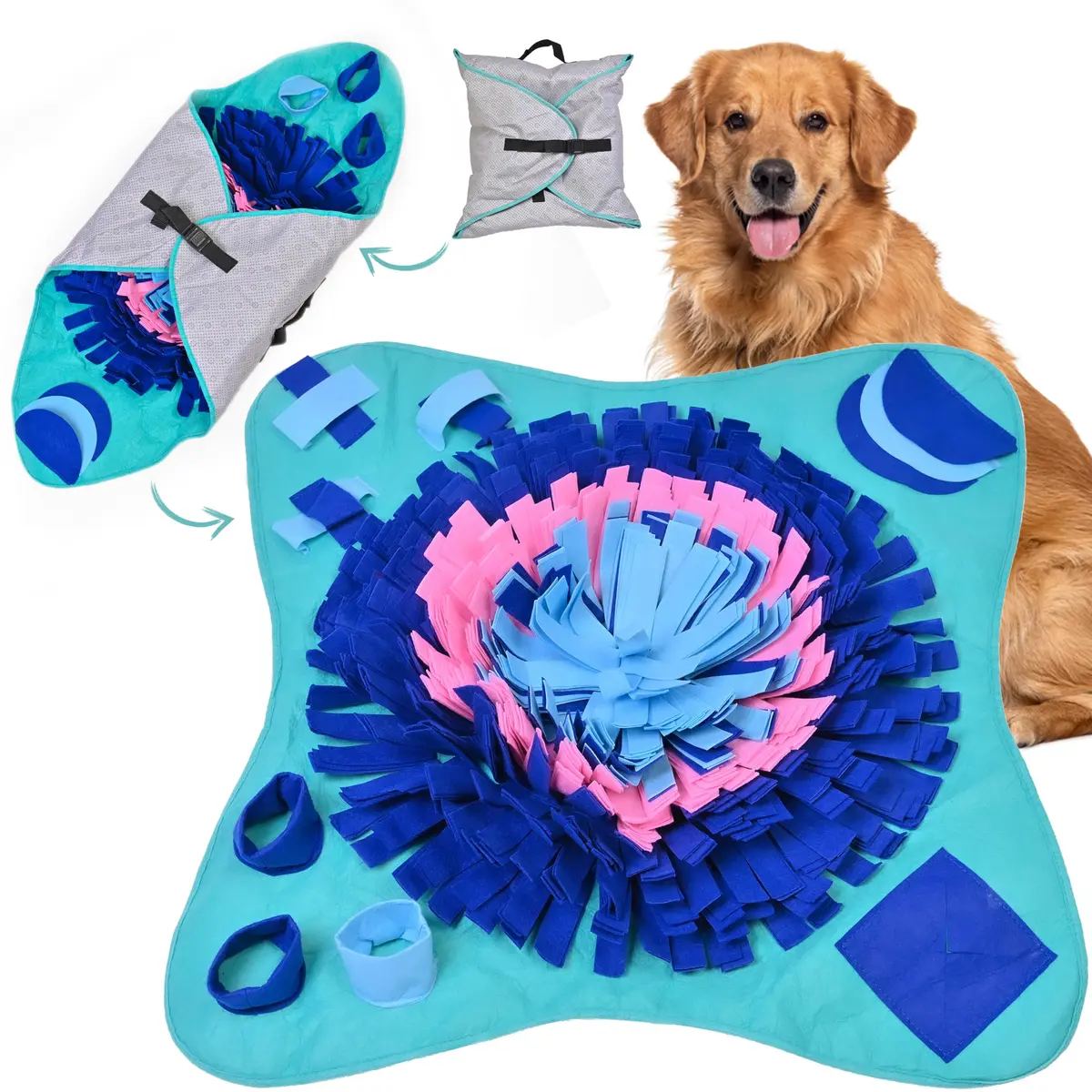 PET ARENA Large Sniffing Mat 25 x 25 Inch | Interactive Dog Puzzle Toy for Mental Stimulation - main product image