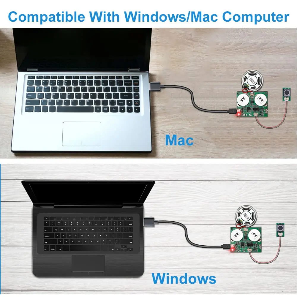 IS Sound Module Programmable Sound Chip for Greeting Cards | 8M USB Storage, Compatible with Windows & Mac - view 5