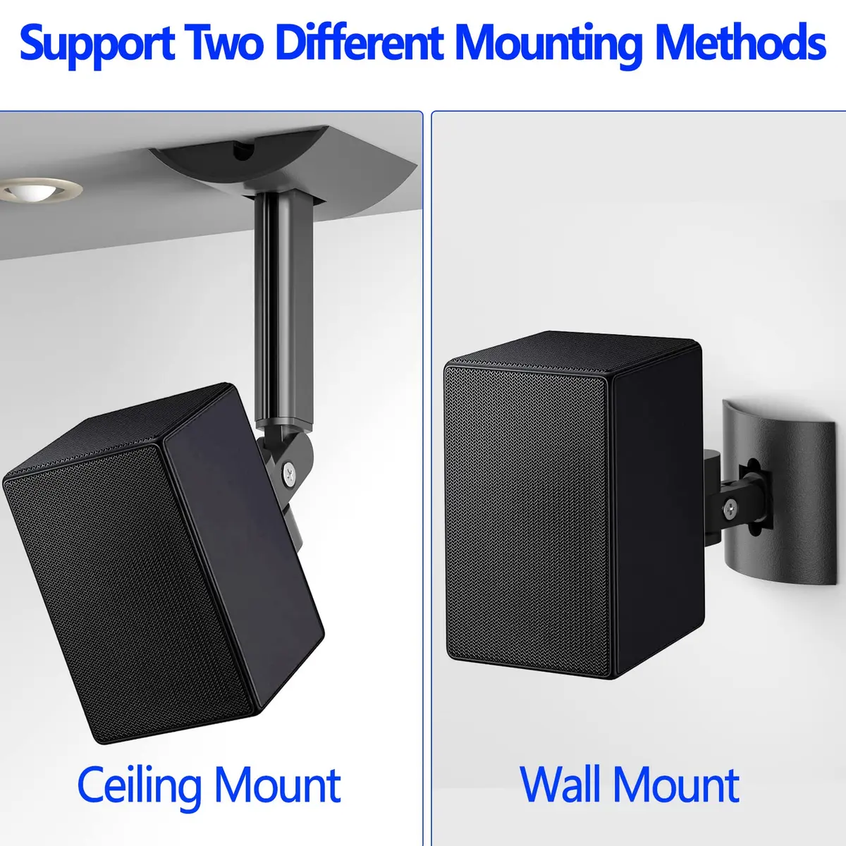 Aiweiwa Speaker Wall Mount for Samsung SWA-9500S/ZA Rear Speakers | Tilt Swivel Adjustable Metal Bracket (Black) - view 2