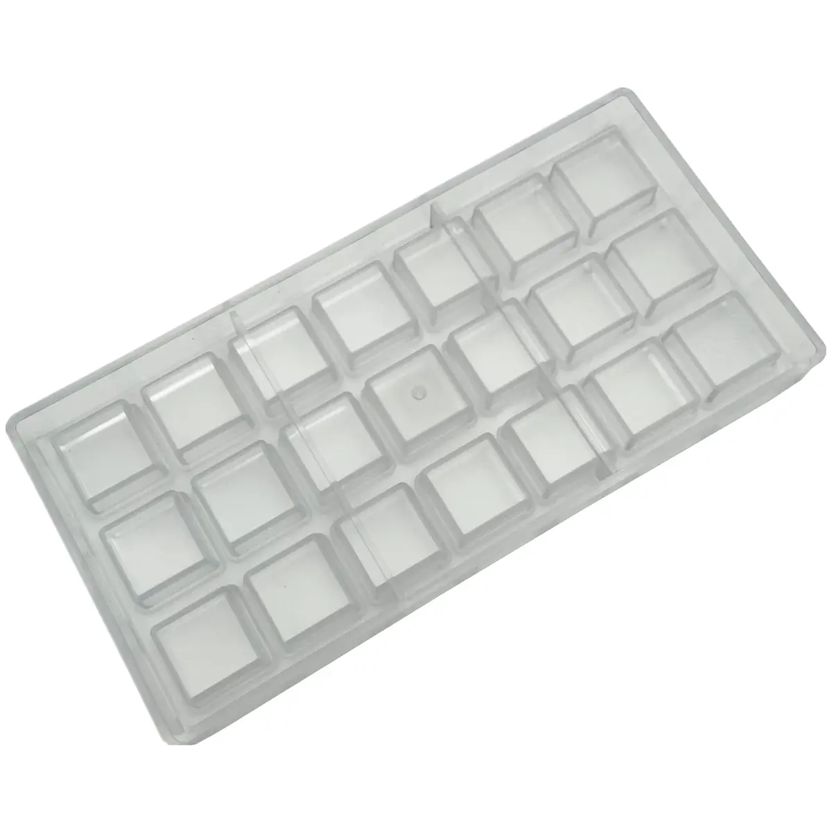 Goldbaking Square Chocolate Mould Polycarbonate 21 Cavities | Artisan Candy & Ice Cube Mold - view 3