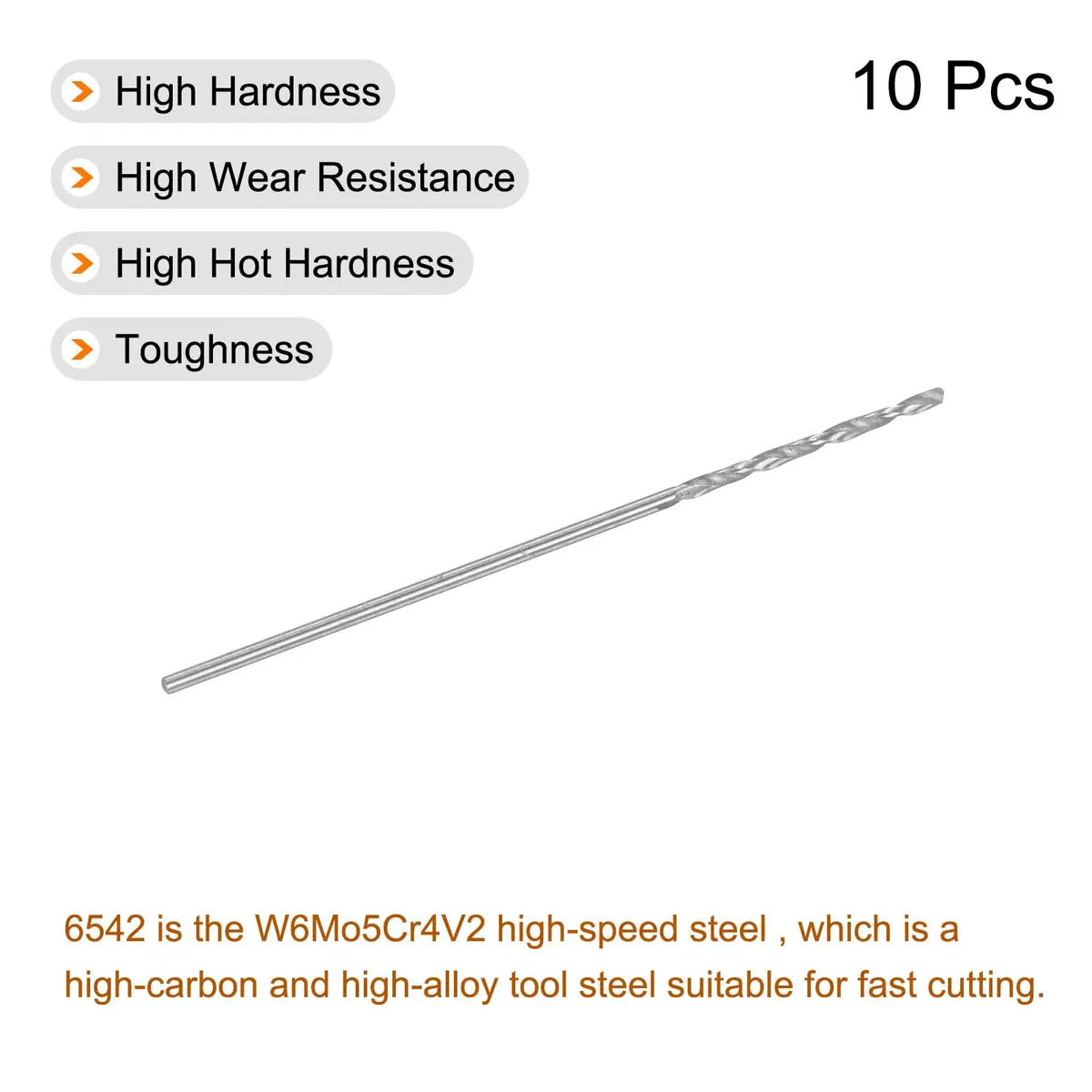 uxcell 10 Pcs 0.8mm HSS Twist Drill Bits | Fully Ground, Long Service Life, Suitable for Mild Steel Copper Aluminum - view 3
