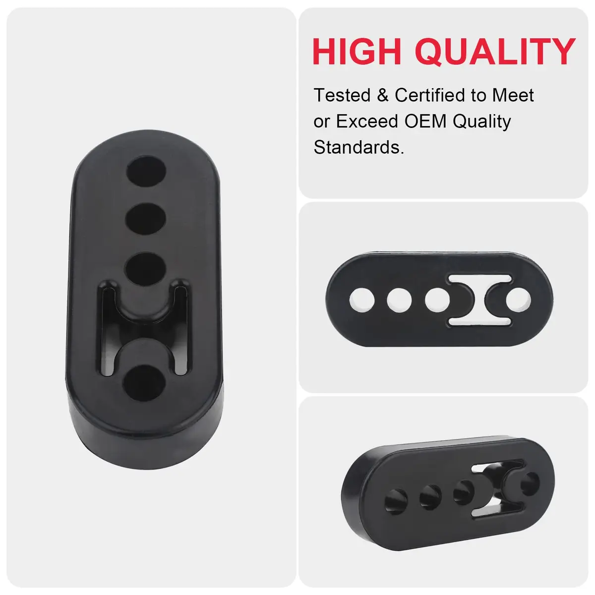 VASTAUTO 4 Holes 12mm Rubber Exhaust Hanger 4 Pack | High Density Tail Pipe Hanger - view 3